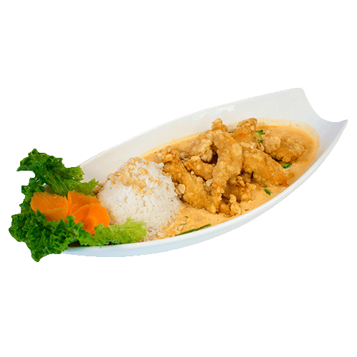 Wok Gericht mit cremiger Erdnusssauce