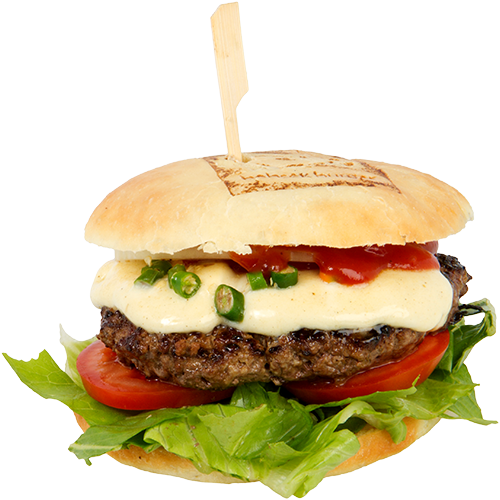 Chili-Mozzarella-Burger ohne Pommes
