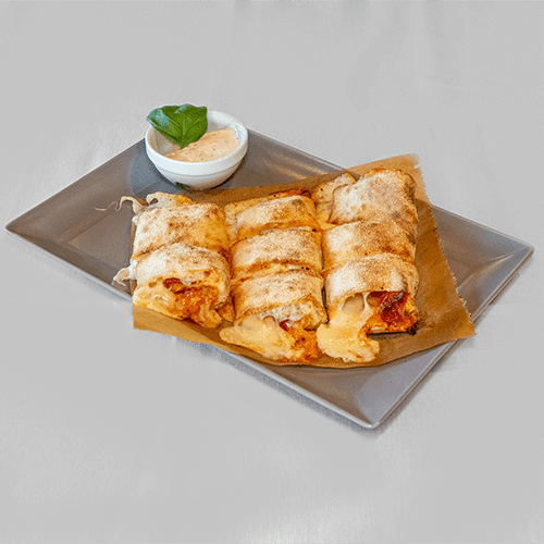 Gefüllte Pizzabrötchen mit Formfleisch-Vorderschinken