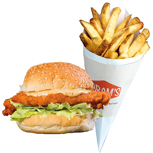 Chickenburger Menü