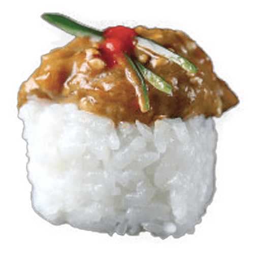 Lachsmousse Ura-Maki (4 Stück)
