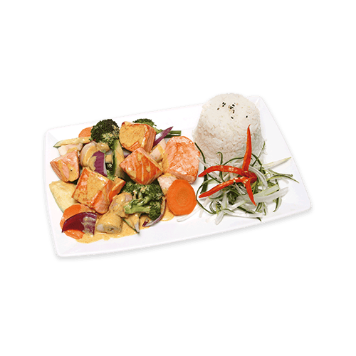 Salmon Curry (slightly hot)