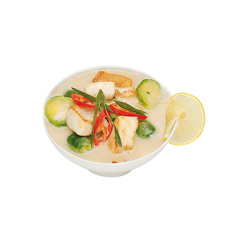 Ginger-coconut milk soup