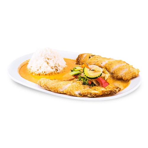 Red Curry mit krossem Hähnchen (sehr scharf)