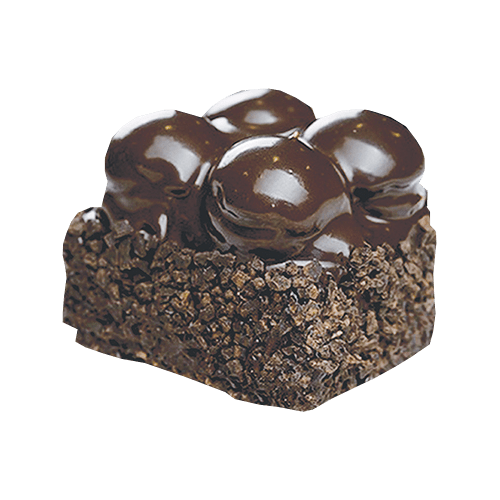 Profiterole mit dunkler Schokolade