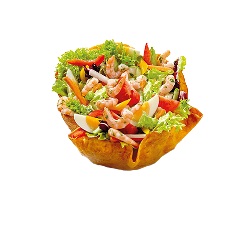 Salat Garnelen Tortilla