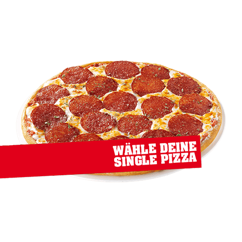 Mittag Pizza nach Wahl SINGLE CA. 26CM