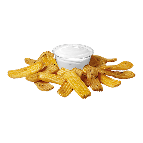 Pepper Corn Fries mit Sour Cream