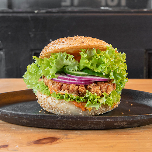 Homemade Organic Vegan Burger