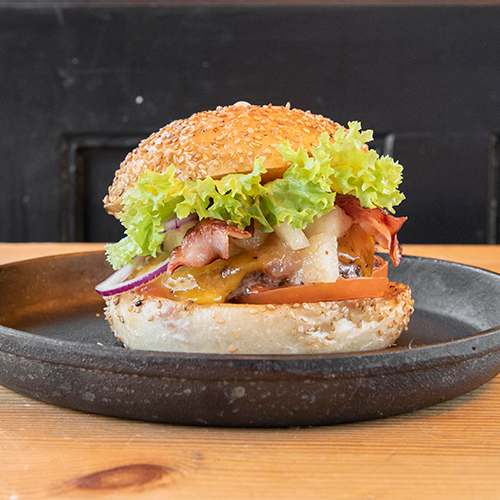 Dark Beer Honey Boom Burger