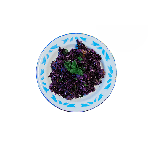Arabischer Rotkohl Dattel Salat