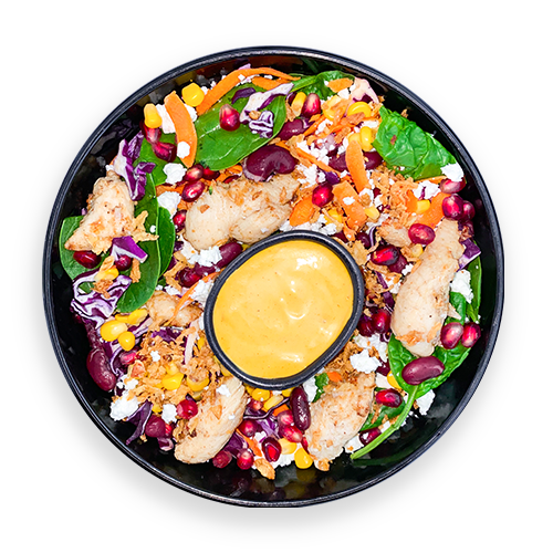Fleischsalat mit Dip nach Wahl