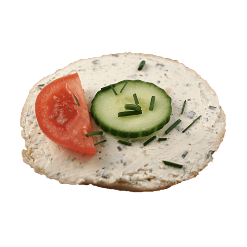 Brötchen mit Frischkäse