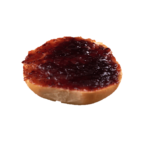Brötchen mit Marmelade