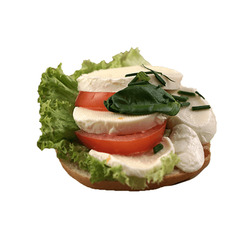 Brötchen mit Mozzarella