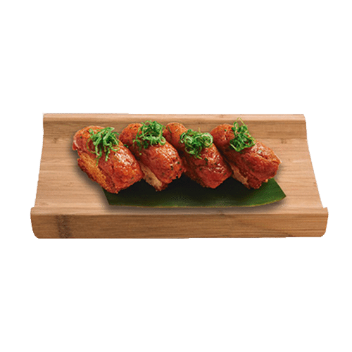 Spicy Tuna auf frittiertem Reis (4 Stück, leicht scharf)