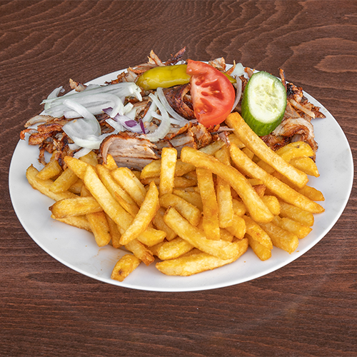 Gyros-Teller mit Pommes frites