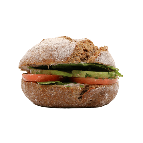 Bauernbrötchen mit Avocado (vegan)