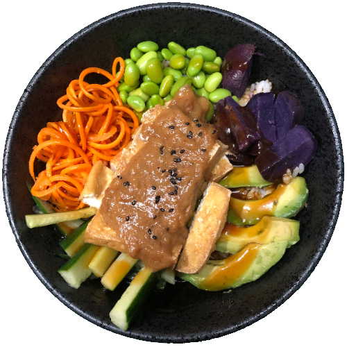 Bowl Erdnuss Tofu (Vegan)