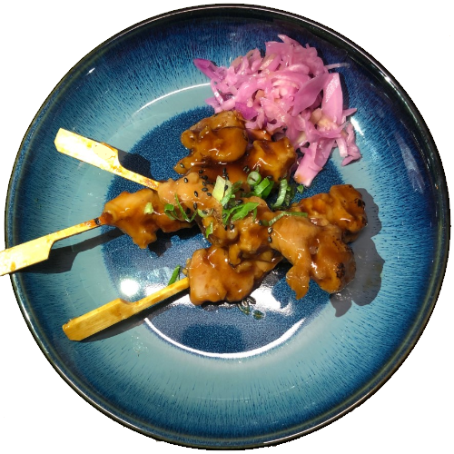 Gegrillte Hähnchenspieße