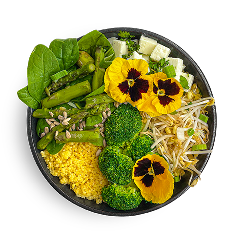 Die grüne Frühlings-Bowl (vegetarisch)
