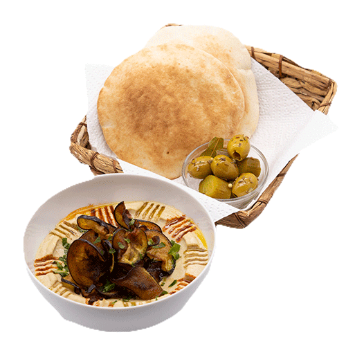 Hummus mit Auberginen (vegan)