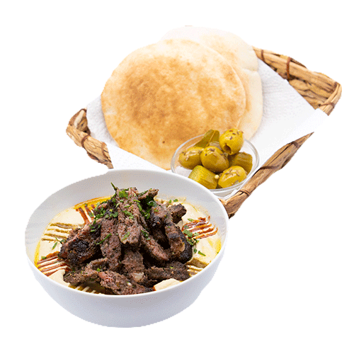 Hummus mit Kebab