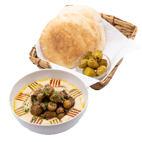 Hummus mit Pilzen (vegan)