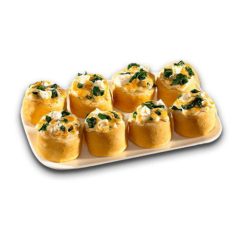 Pizza-Brötchen Spinat-Feta