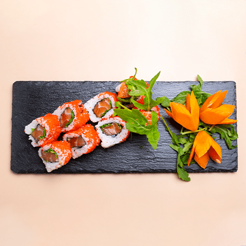 Sake Rucola Inside-Outside Roll