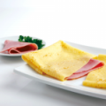 Crêpes mit Gouda und Schinken