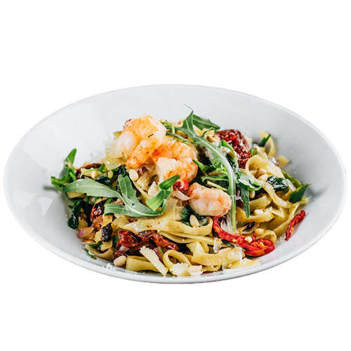 Tagliatelle Scampi (scharf)