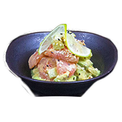 Marinierter Lachs Avocado Salat