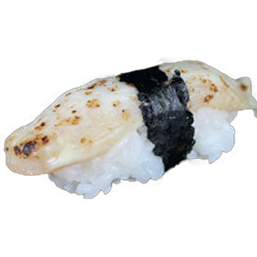 Hotategai-Nigiri flambiert (2 Stück)