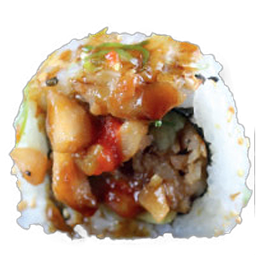 Tako Futo-Maki (3 Stück, leicht scharf)