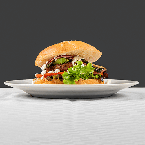 California-Burger (vegetarisch, pikant)
