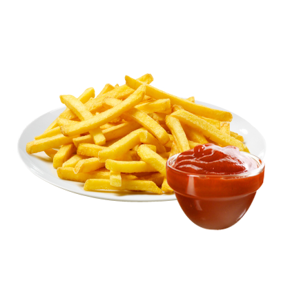 Pommes mit Ketchup