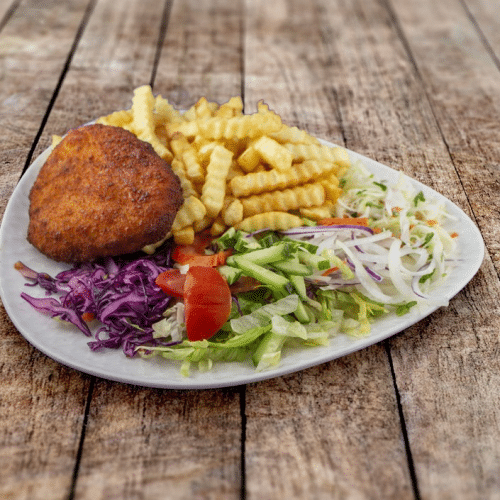 Hähnchenschnitzel Teller