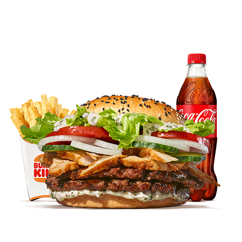 Kebab Style Lover mit Double Beef-Patty King Menü