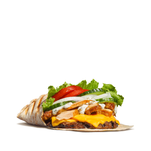 Kebab Style Tortilla mit Beef-Patty
