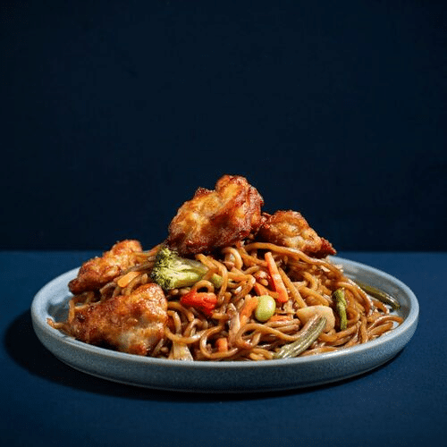 Yakisoba mit Karaage-Huhn