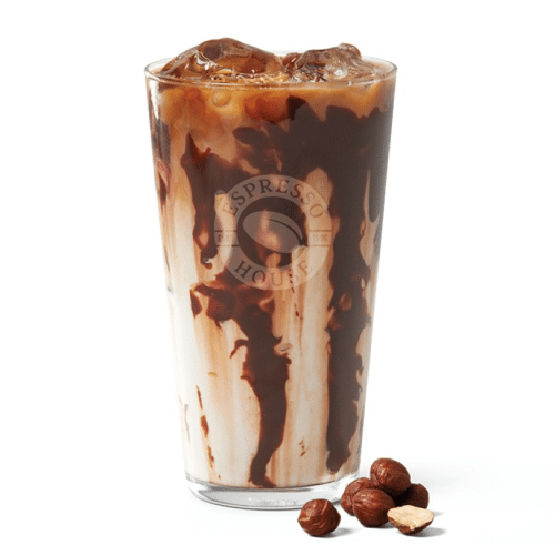 Iced Haselnuss Schoko Latte