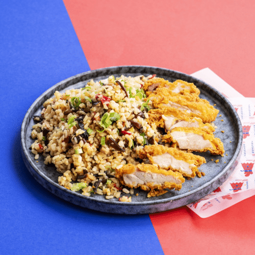 Koreanisches Hähnchen Gebratener Reis