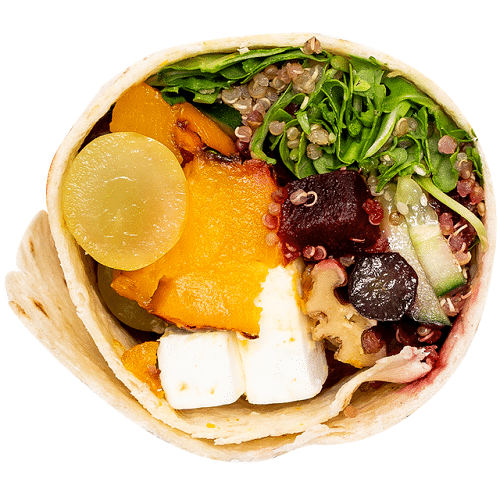 Wraps & ein alkoholfreies Getränk