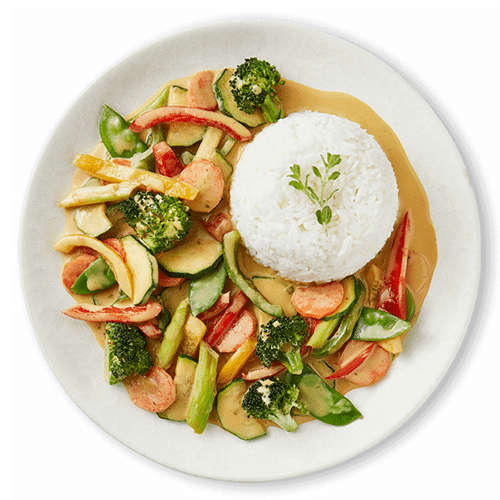Rotes Curry (vegetarisch, scharf)