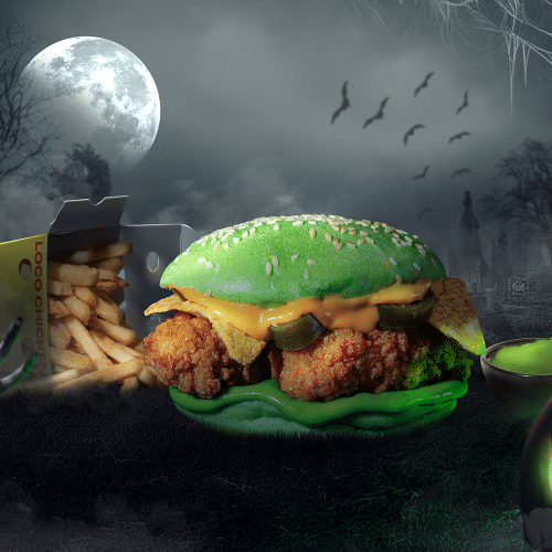 Halloween Burger Menu