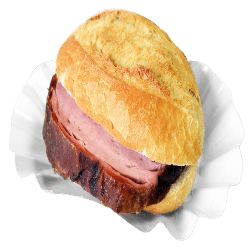 Leberkäse im Brötchen