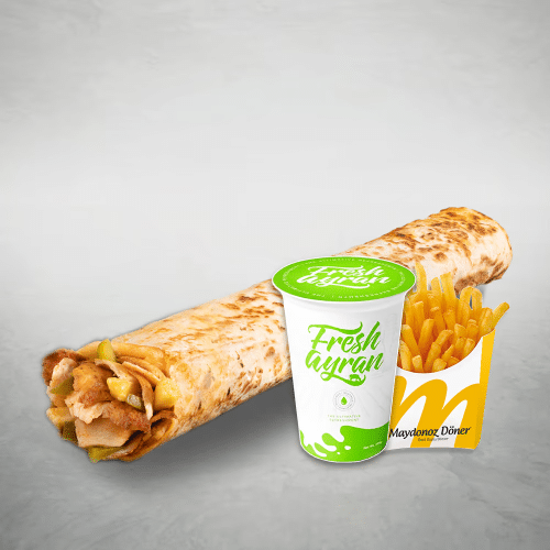 Hähnchen Wrap Menü [Medium]