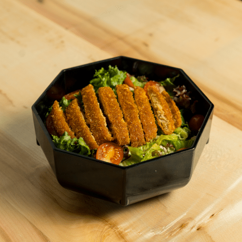 Grüner Salatmix mit No-Chicken (vegan)