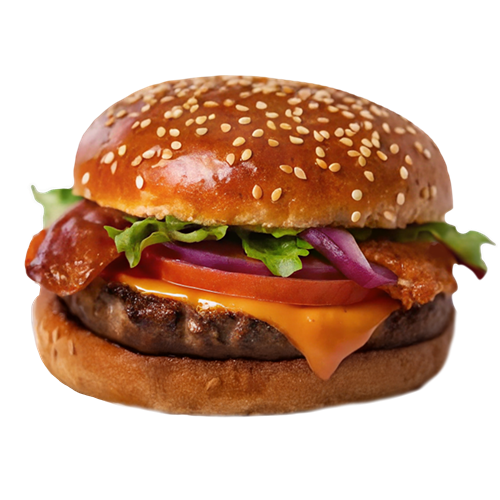 Rooster Beef Bacon Burger (Halal)